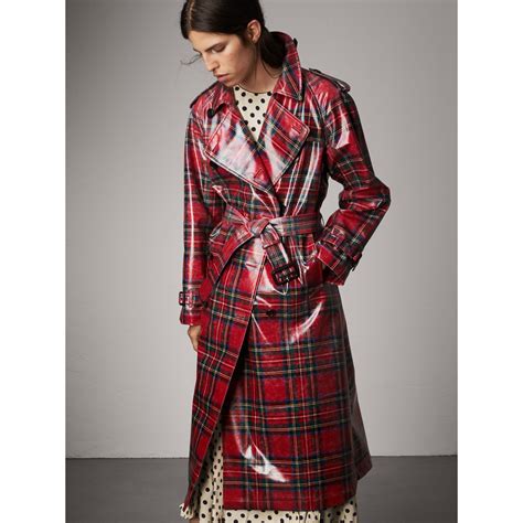 burberry laminated trench coat